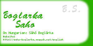 boglarka saho business card